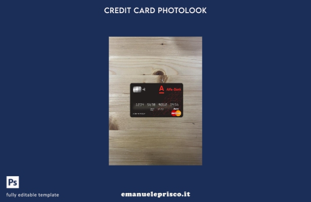 stile verificato Modello frontale photolook della carta master della banca Alfa 
